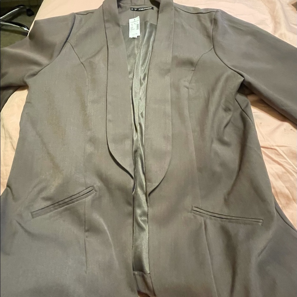 Maurice’s Plus Size 2 NWT Gray/Purple Blazer